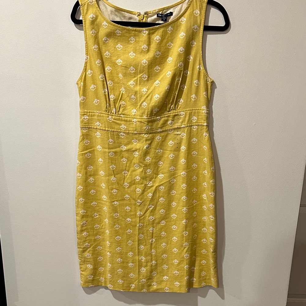 GAP Yellow Patterned Mini Dress